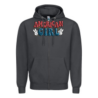 Smoke american girl Zipper Hoodie - MaliasSmallBusiness