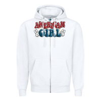 White american girl Zipper Hoodie - MaliasSmallBusiness