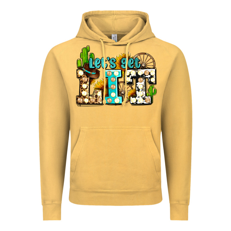 Western Lets Get Lit Ado Vintage Hoodie by AdoDesignShop | Teevron