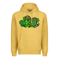 Antique Gold st patricks day lucky western hearts Premium Hoodie - Artiststas