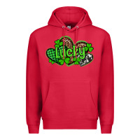 Cardinal st patricks day lucky western hearts Premium Hoodie - Artiststas