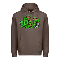 Coffee st patricks day lucky western hearts Premium Hoodie - Artiststas