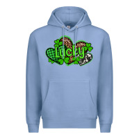 Colony Blue st patricks day lucky western hearts Premium Hoodie - Artiststas