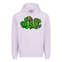 Lilac st patricks day lucky western hearts Premium Hoodie - Artiststas