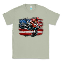 Matcha dirt bike american flag Classic Tee - MaliasSmallBusiness