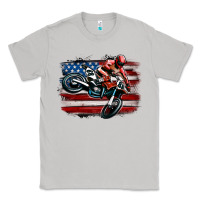 Moon Dust dirt bike american flag Classic Tee - MaliasSmallBusiness