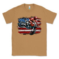 Toasted Coconut dirt bike american flag Classic Tee - MaliasSmallBusiness