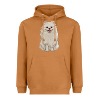 Meerkat white pomeranian Heavyweight Hoodie - RanaPortraitStore