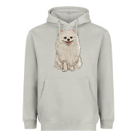 Moon Dust white pomeranian Heavyweight Hoodie - RanaPortraitStore