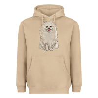 Mushroom white pomeranian Heavyweight Hoodie - RanaPortraitStore