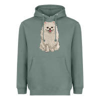 Sage white pomeranian Heavyweight Hoodie - RanaPortraitStore