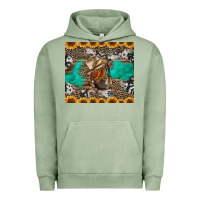 Pigment Oil Green western boots and sunflowers tumbler Urban Hoodie - Jasminsmagicworld