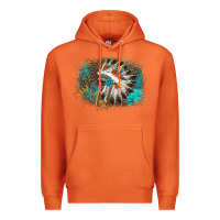 Carrot indian headress sunflower leopard Premium Hoodie - AdoDesignShop