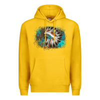 Lemon indian headress sunflower leopard Premium Hoodie - AdoDesignShop