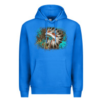 True Royal indian headress sunflower leopard Premium Hoodie - AdoDesignShop
