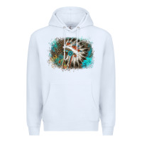White indian headress sunflower leopard Premium Hoodie - AdoDesignShop