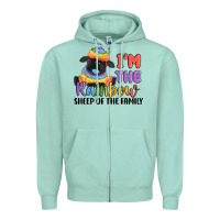 Seafoam i'm the rainbow sheep of the family Zipper Hoodie - MaliasSmallBusiness