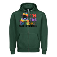 Sports Green i'm the rainbow sheep of the family Zipper Hoodie - MaliasSmallBusiness