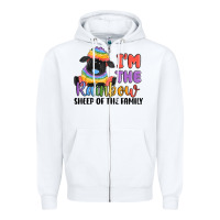 White i'm the rainbow sheep of the family Zipper Hoodie - MaliasSmallBusiness
