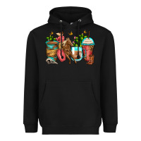 Black cowgirl coffee cups Heavyweight Hoodie - Zillion Design Studio