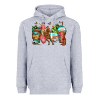 Heather Grey cowgirl coffee cups Heavyweight Hoodie - Zillion Design Studio