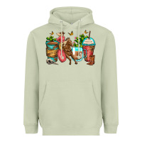 Matcha cowgirl coffee cups Heavyweight Hoodie - Zillion Design Studio
