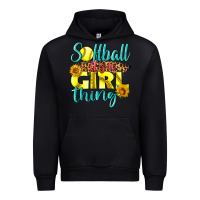 Black softball it's a girl thing Urban Hoodie - LillyAllenDesigns