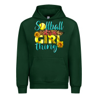 Forest Green softball it's a girl thing Urban Hoodie - LillyAllenDesigns