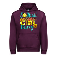Mauve Wine softball it's a girl thing Urban Hoodie - LillyAllenDesigns