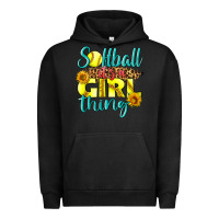 Pigment Black softball it's a girl thing Urban Hoodie - LillyAllenDesigns