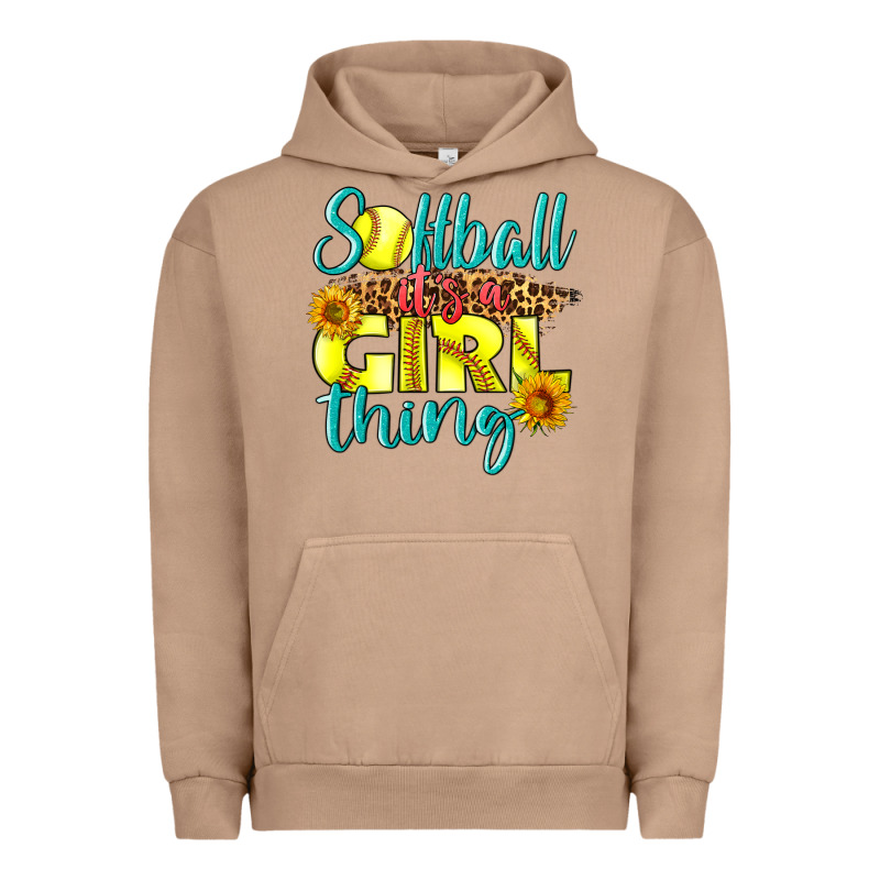 Softball It's A Girl Thing Urban Hoodie by LillyAllenDesigns | Teevron