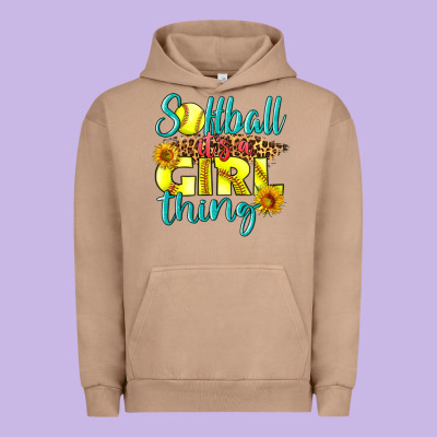 Softball It's A Girl Thing Urban Hoodie Designed By Lillyallendesigns