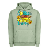 Pigment Oil Green softball it's a girl thing Urban Hoodie - LillyAllenDesigns
