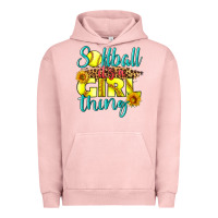 Pigment Salmon softball it's a girl thing Urban Hoodie - LillyAllenDesigns