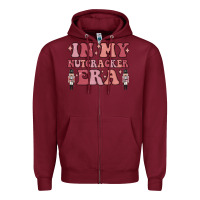 Burgundy in my nutcracker era Zipper Hoodie - MaliasSmallBusiness