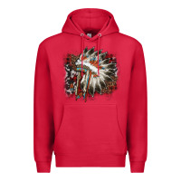 Cardinal İndian Headress Cowhide Premium Hoodie - AdoDesignShop