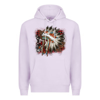 Lilac İndian Headress Cowhide Premium Hoodie - AdoDesignShop