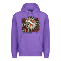 Purple İndian Headress Cowhide Premium Hoodie - AdoDesignShop