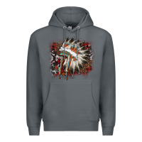 Rock İndian Headress Cowhide Premium Hoodie - AdoDesignShop