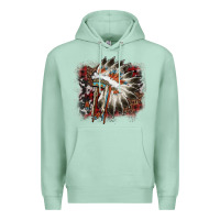 Seafoam İndian Headress Cowhide Premium Hoodie - AdoDesignShop