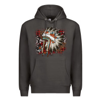 Smoke İndian Headress Cowhide Premium Hoodie - AdoDesignShop