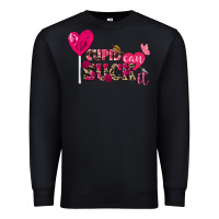 Black cupid can suck it valentine's day Premium Sweatshirt - FaDigitalArtStudio
