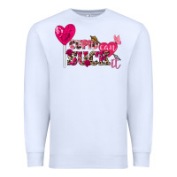 White cupid can suck it valentine's day Premium Sweatshirt - FaDigitalArtStudio