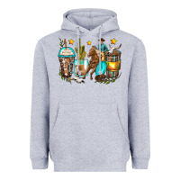 Heather Grey cowboy coffee cups Heavyweight Hoodie - Zillion Design Studio