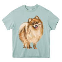 Arona Pomeranian Dog Illustrations Heavy Core Tee - LillyAllenDesigns