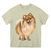 Mossy Pomeranian Dog Illustrations Heavy Core Tee - LillyAllenDesigns