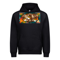 Black western cow cockerel chick  serape leopard sunflowers license plate te Urban Hoodie - BarkalooDesign