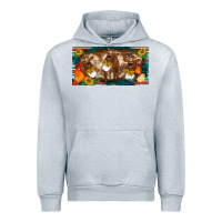 Heather Grey western cow cockerel chick  serape leopard sunflowers license plate te Urban Hoodie - BarkalooDesign