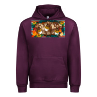 Mauve Wine western cow cockerel chick  serape leopard sunflowers license plate te Urban Hoodie - BarkalooDesign