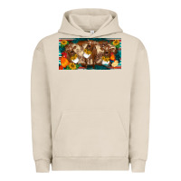 Pigment French Oak western cow cockerel chick  serape leopard sunflowers license plate te Urban Hoodie - BarkalooDesign